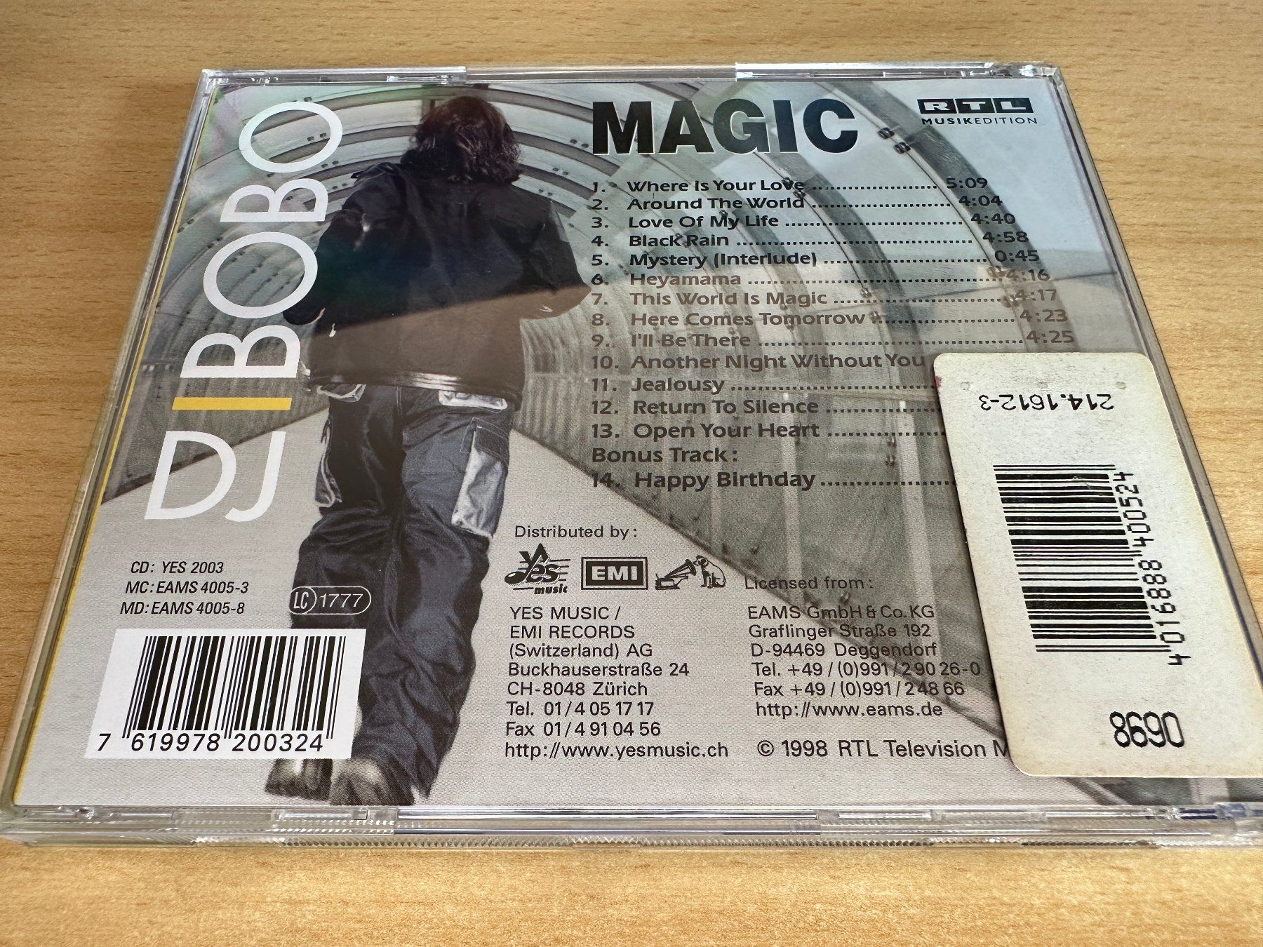 CD: DJ BoBo – Magic – Usato da Rikon im Tösstal venduto da Alpenmutz 1