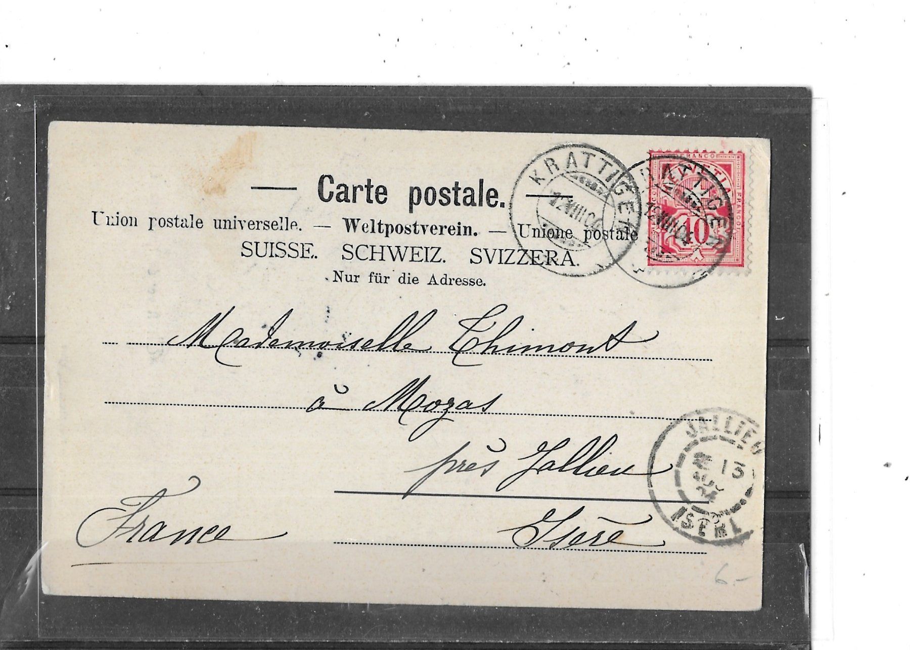 Cartoline postali: BE Thun 1904 von der Kirchterrasse aus – Usato da Schocherswil venduto da Wilare 1