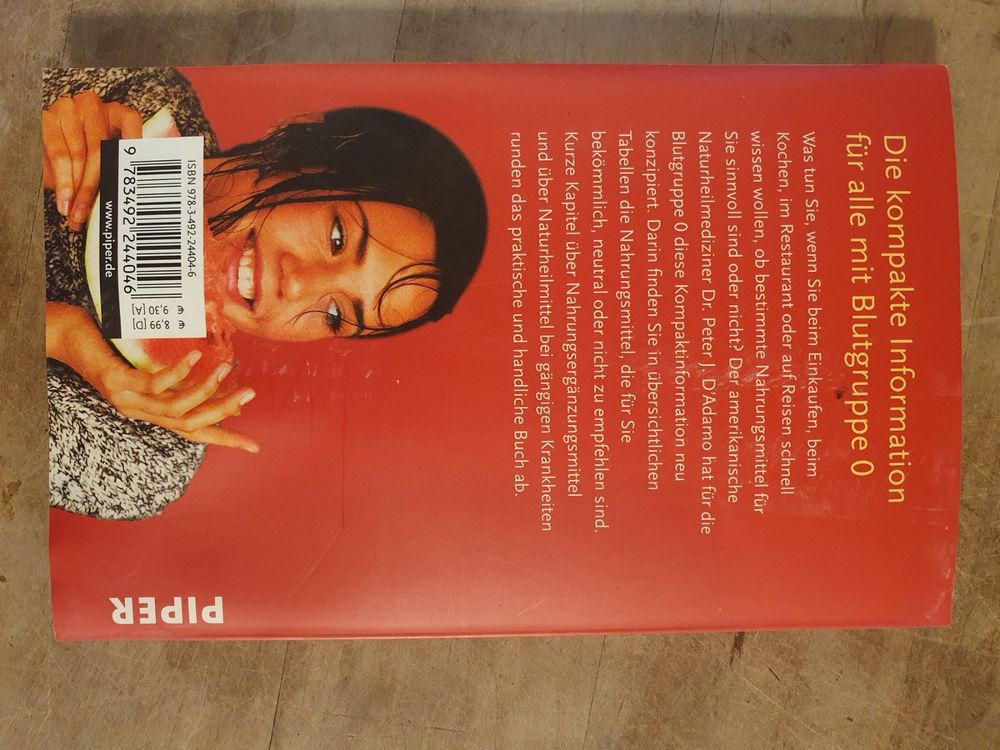 Das Original Blutgruppenkonzept Peter J Dadamo Cahterine Wh (Gebraucht