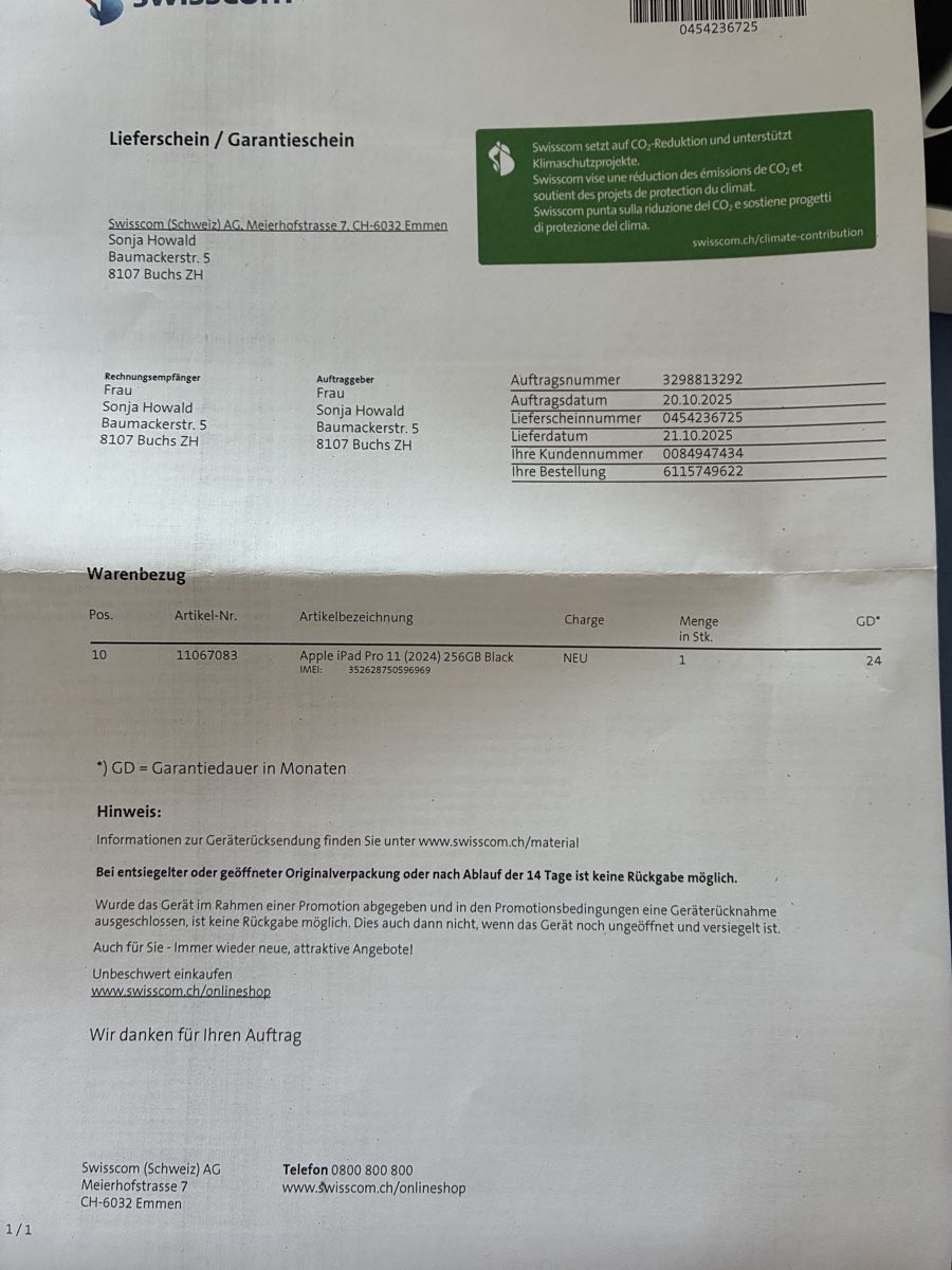 Apple Tablet PC: iPad mit Kratzer – Usato da Buchs ZH venduto da how_wf9j 3