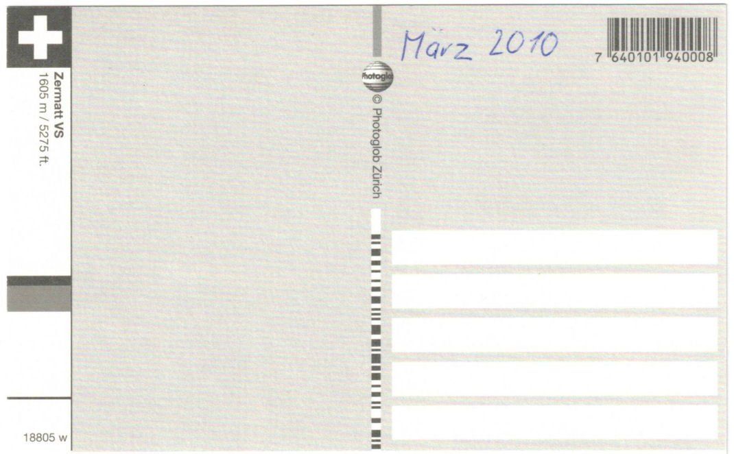 Cartoline postali: Zermatt - 4 Bild AK – Usato da Binningen venduto da Mountainrider 1