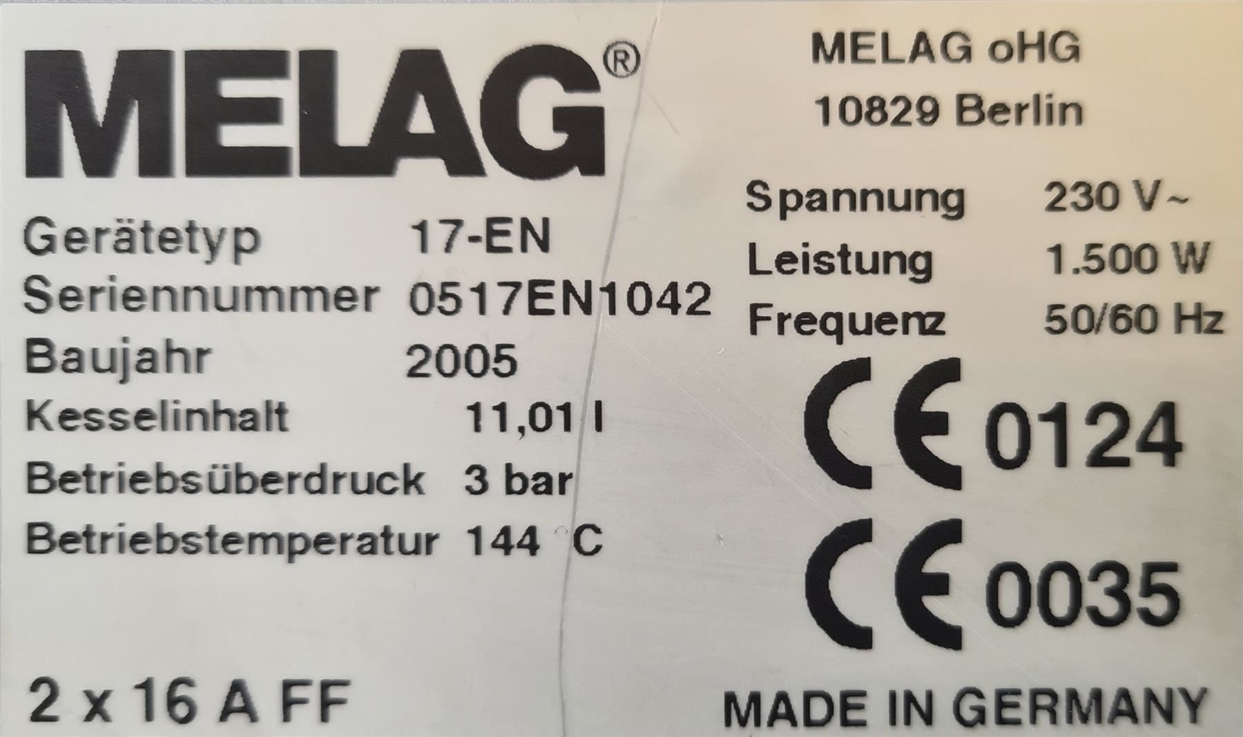 Tutte le macchine: MELAG MELAtronic 17 EN Autoklav – Usato da Niederdorf venduto da LeptonAG_Labor 6