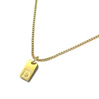 Halskette mit Buchstaben Name D vergoldet 18K - für Damen