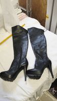 Made in Italy Overknee Stiefel Gr. 38 – 13 cm High Heel – Ec