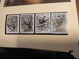 Vietnam 1987 - Série complète de timbres WWF Rareté!