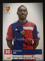 Original FC Basel Autogrammkarte Giovanni Sio, signiert