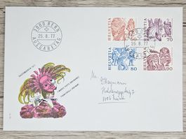 CL02 Enveloppe + Timbre Suisse 1977