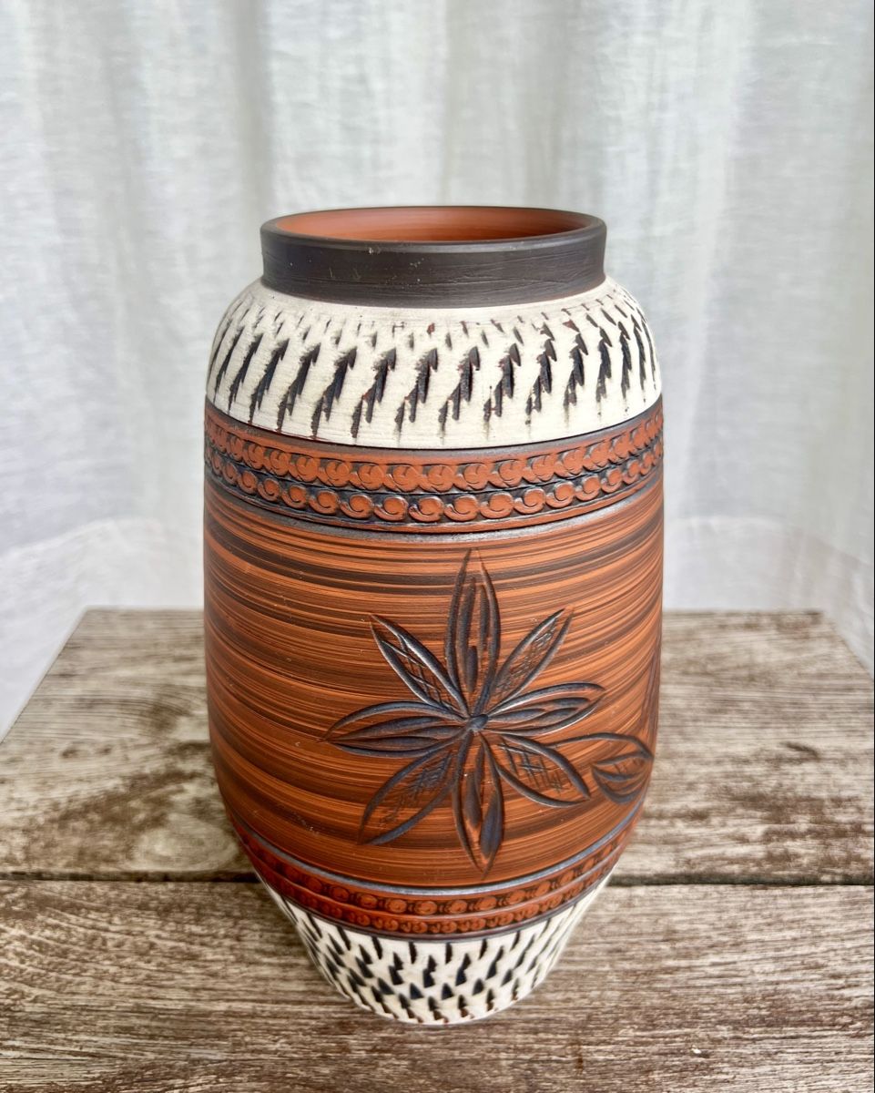 Vasi & Recipienti: Vintage Vase, Decora Sgraffito ceramic – Usato da Oberägeri venduto da Theonose74 4