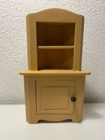 Puppenhausmöbel - Eckschrank gelb für Puppenhaus