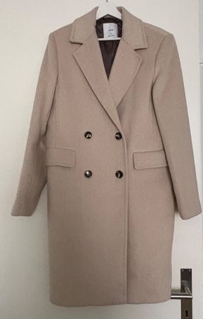 Mango Wollmantel, Beige, Gr. L Top Zustand für den Winter