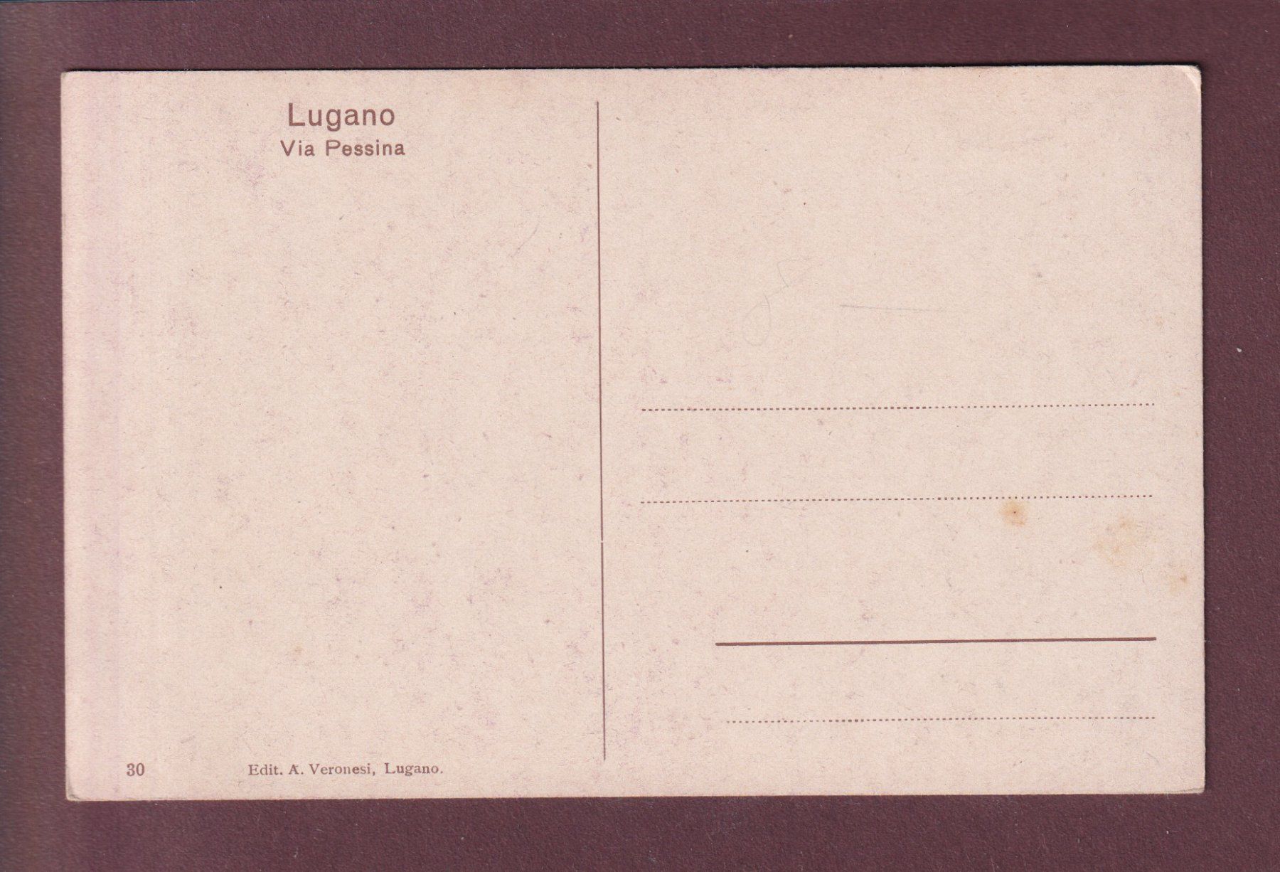 Cartoline postali: LUGANO - Via Pessina – Usato da Pully venduto da nicecards 1