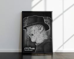 A Nightmare on Elm Street - Freddy Krueger A4 Gerahmt