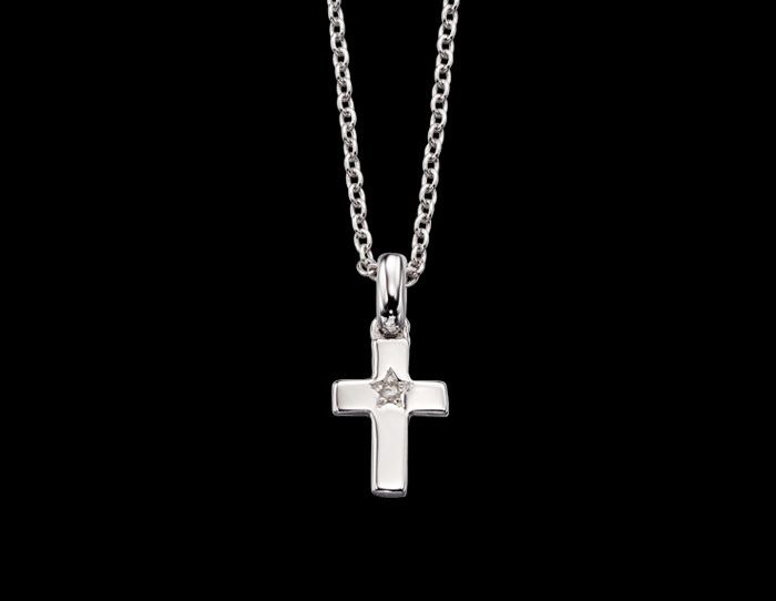 Catenine: Halskette mit Diamantkreuz – Nuovo e nell'imballaggio originale da Döttingen venduto da Orangeroad