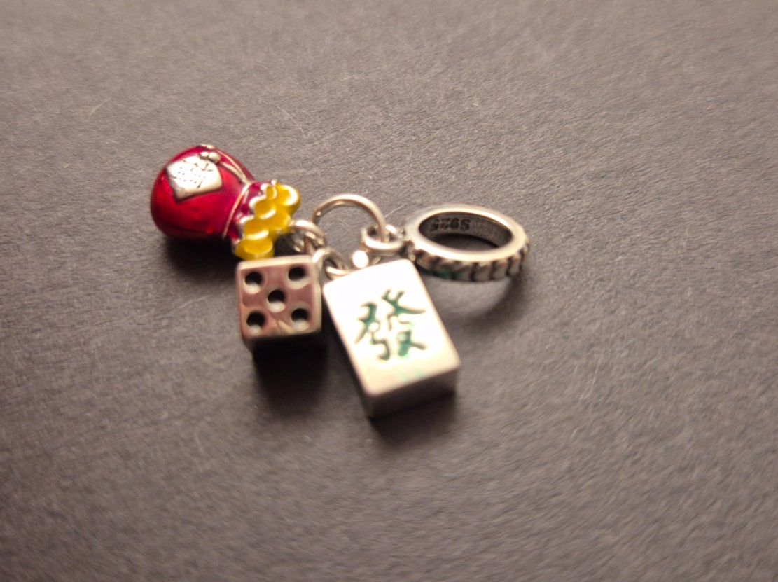Ciondoli: Silber Charm Mahjong +Garantie – Nuovo (secondo la descrizione) da Rotkreuz venduto da Carbone_Bijou-Shop 2