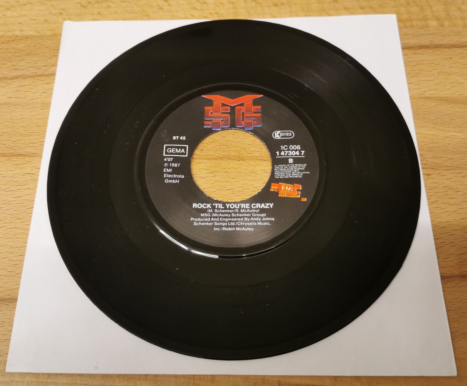 Dischi in vinile: MSG Gimme your love 7" Single Michael Schenker UFO Scorpions – Usato da Münchwilen TG venduto da Swb 3