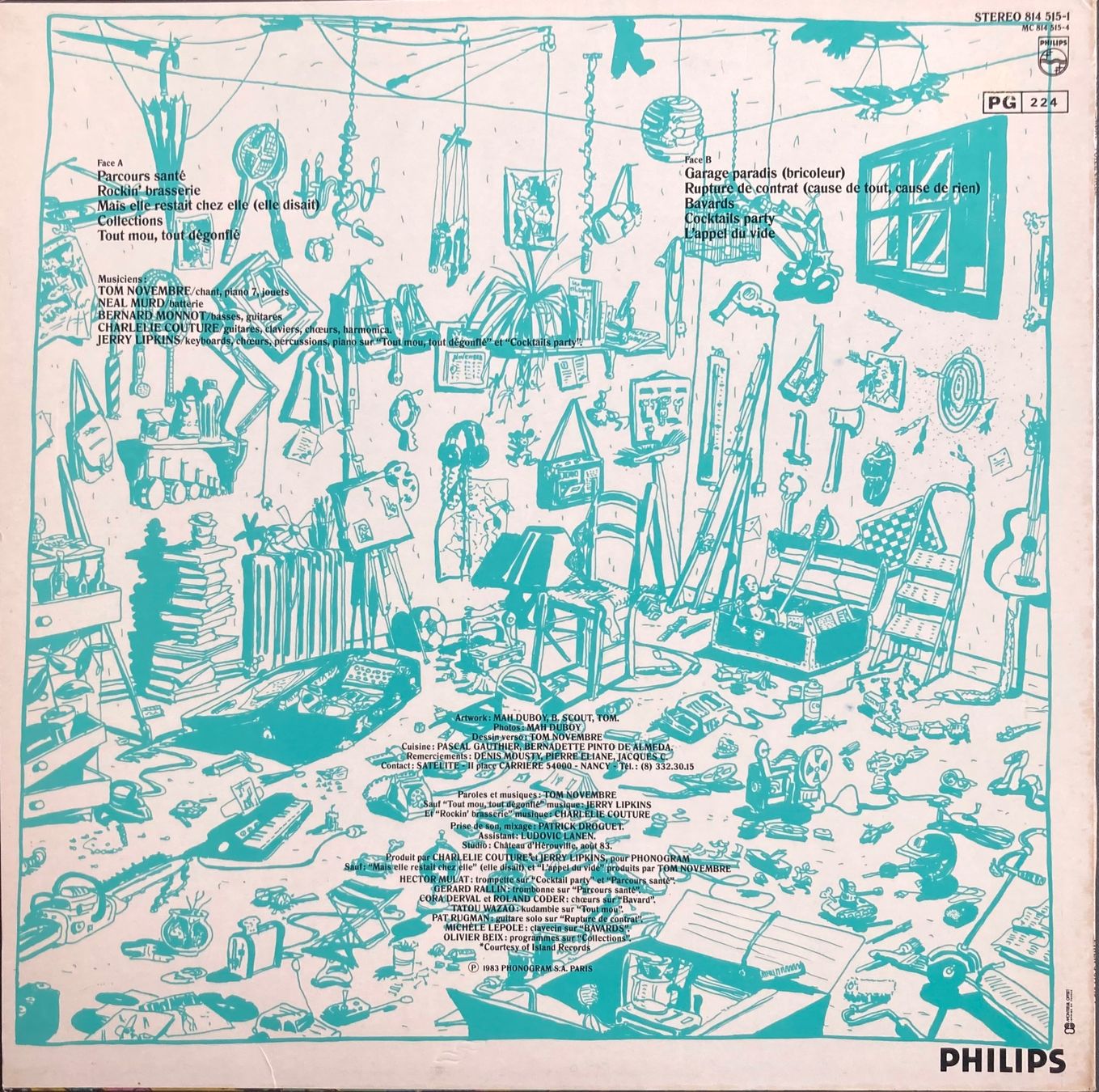 Schallplatten: TOM NOVEMBRE - TOILE CIREE – Gebraucht aus Poliez-Pittet von Newtown-Records 1