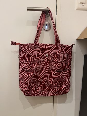 Stofftasche pink mit Reissverschluss