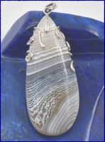 Botswana Achat Anhänger 925 Silber