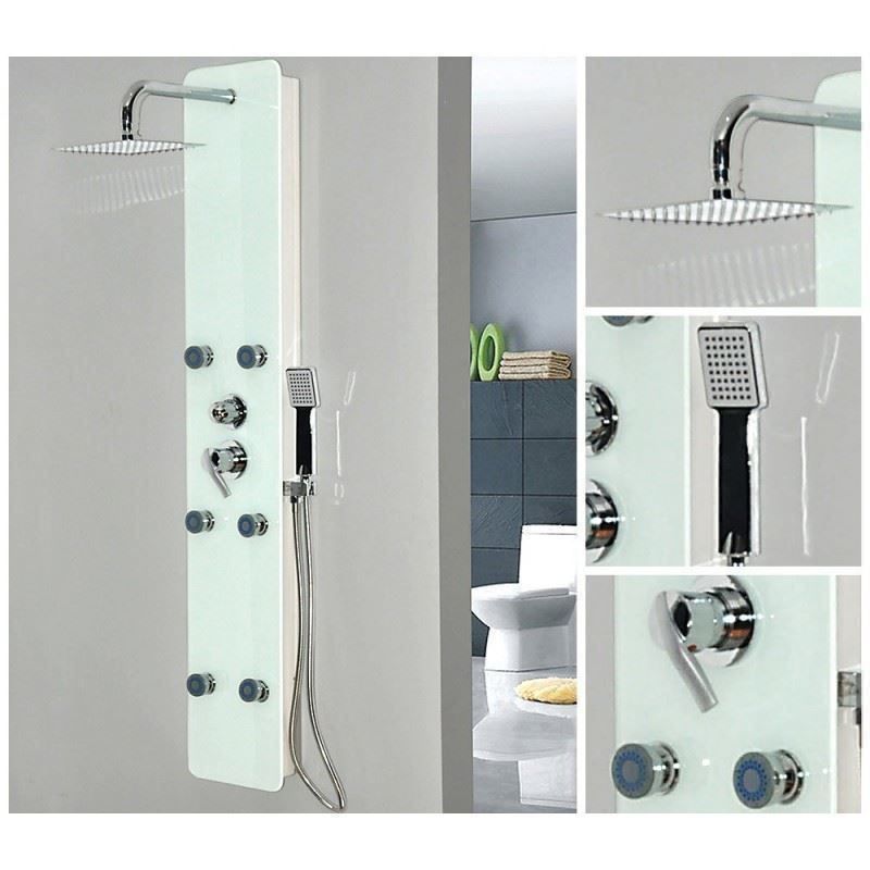 Duschen: 2040 - Designer Duschpaneel MOMO white Duschset Dusche – Neu und originalverpackt aus Wallenwil von toesstal-vertrieb 3