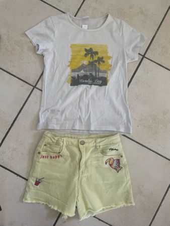 Sommer Set: T-Shirt Honolulu Bay + Manor Shorts, Gr. 152 Top