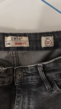 Celio jeans skinny fit waist 32 dark grey