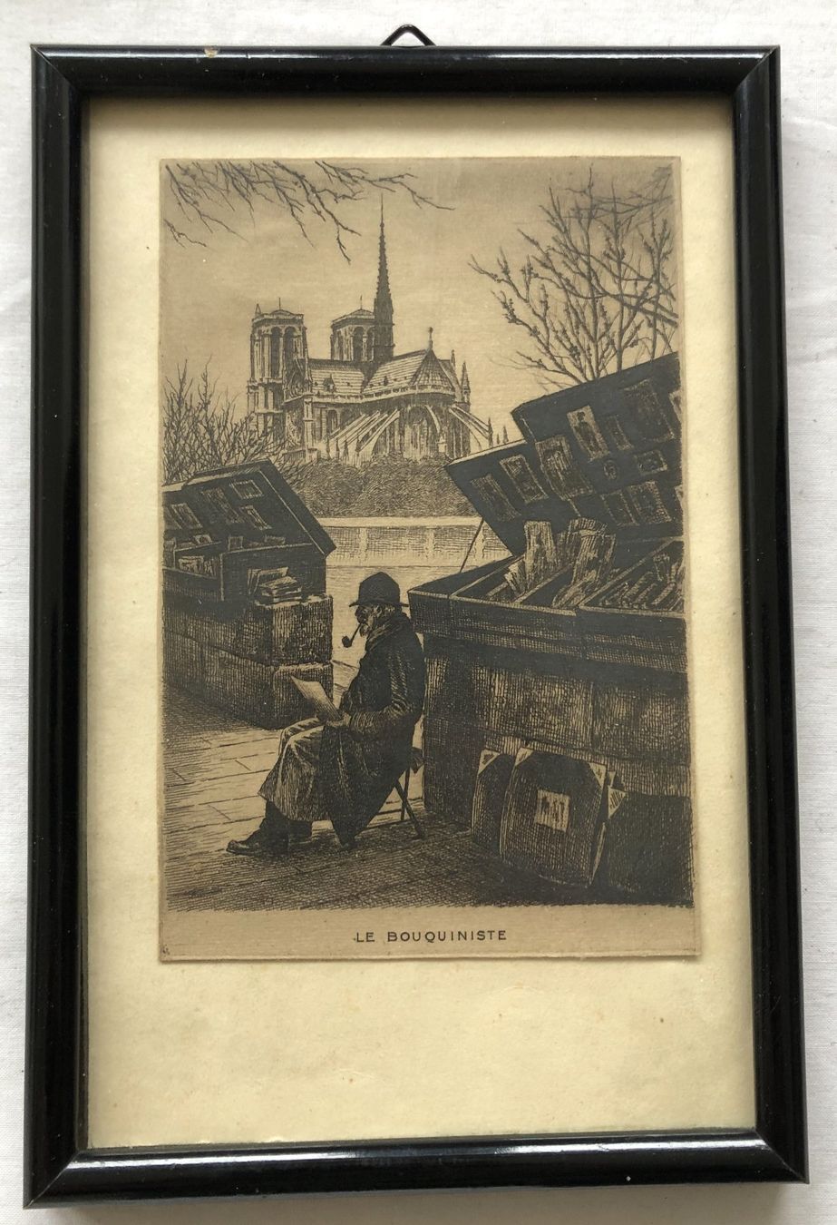Gemälde: Orig. Radierung - Le Bouquiniste – Gebraucht aus Schaffhausen von durruti
