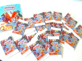 24 versiegelte, neue Tütchen mit Mimigs-Sammelkarten, Migros