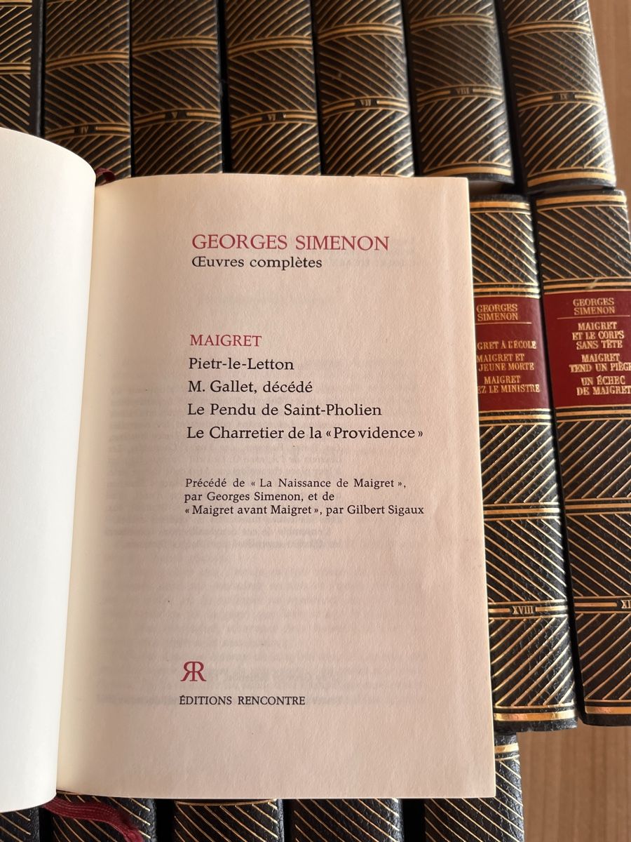 Libri: Georges Simenon - Oeuvres complètes - Éditions rencontre – Usato da Vuisternens-en-Ogoz venduto da Ganecha 2