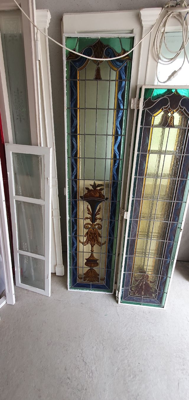 Fenster: 6 Stuck Jugendstil Fenster, Glasmalerei, Bleiverglasung – Gebraucht aus Utzenstorf von Filetto 9