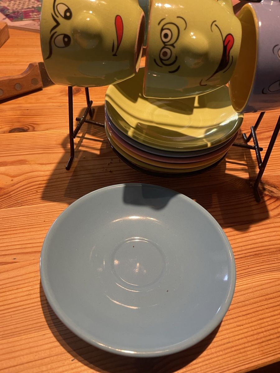 Set di piatti: Espressotassenset mit Lustigen Gesichter – Nuovo (secondo la descrizione) da Utzigen venduto da EGGI5000 3