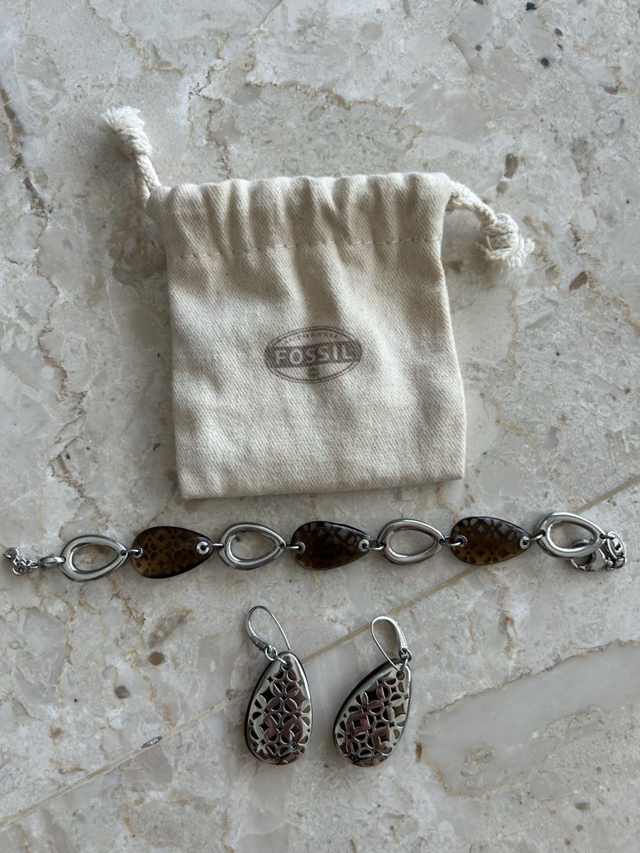 Fossil Bracciali & Braccialetti: Orecchìni e braccialetto FOSSIL – Usato da Locarno venduto da Matic04