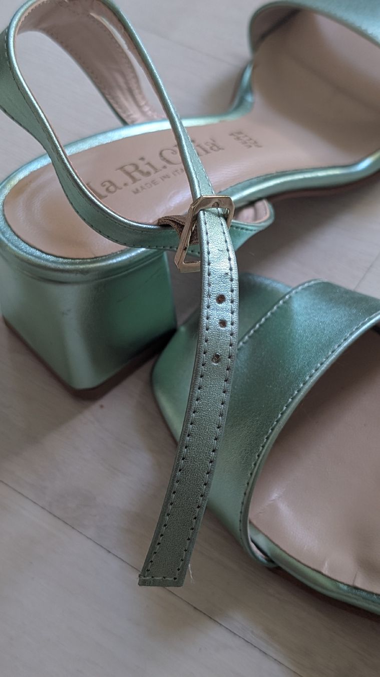 Scarpe da donna: Sommer-Damenschuh helles Grün metallic – Nuovo (secondo la descrizione) da Zürich venduto da Misam 6