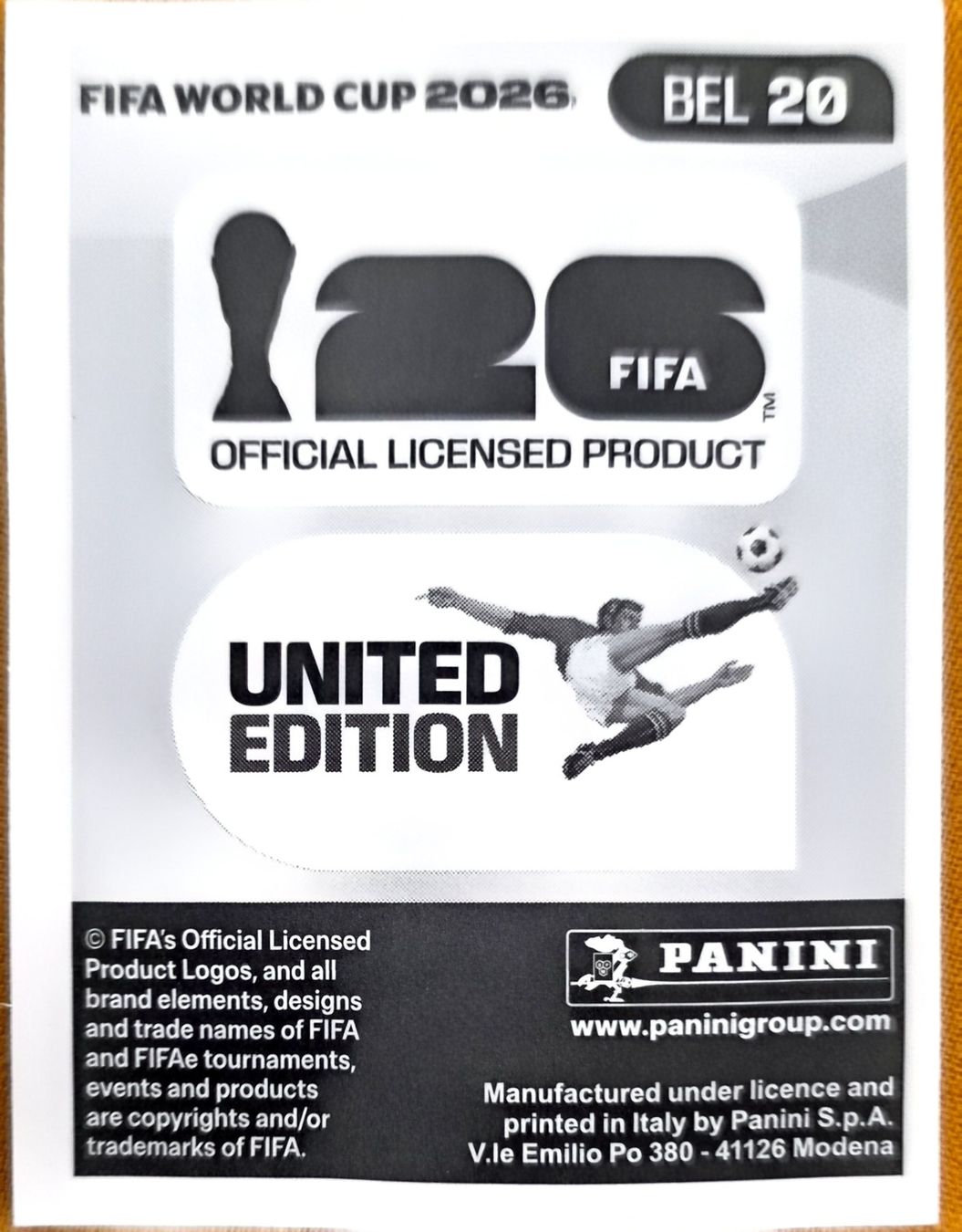 Panini Sammelbilder & Trading cards: Carte FIFA World Cup 2026 BEL 20 – Gebraucht aus Clarens von rim_g98y 1