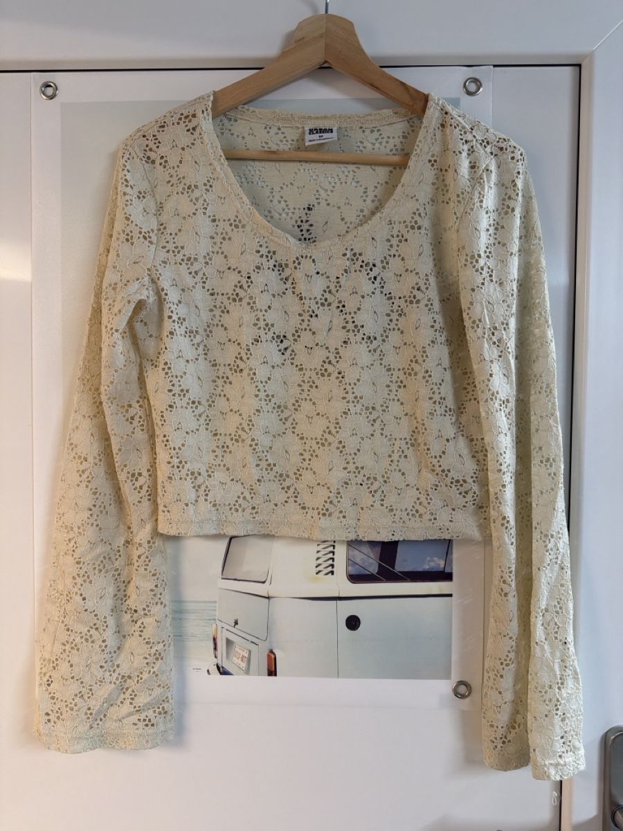 Top: Damen Langarmshirt URBAN CLASSICS Spitze Grösse M – Usato da Känerkinden venduto da melbaumg