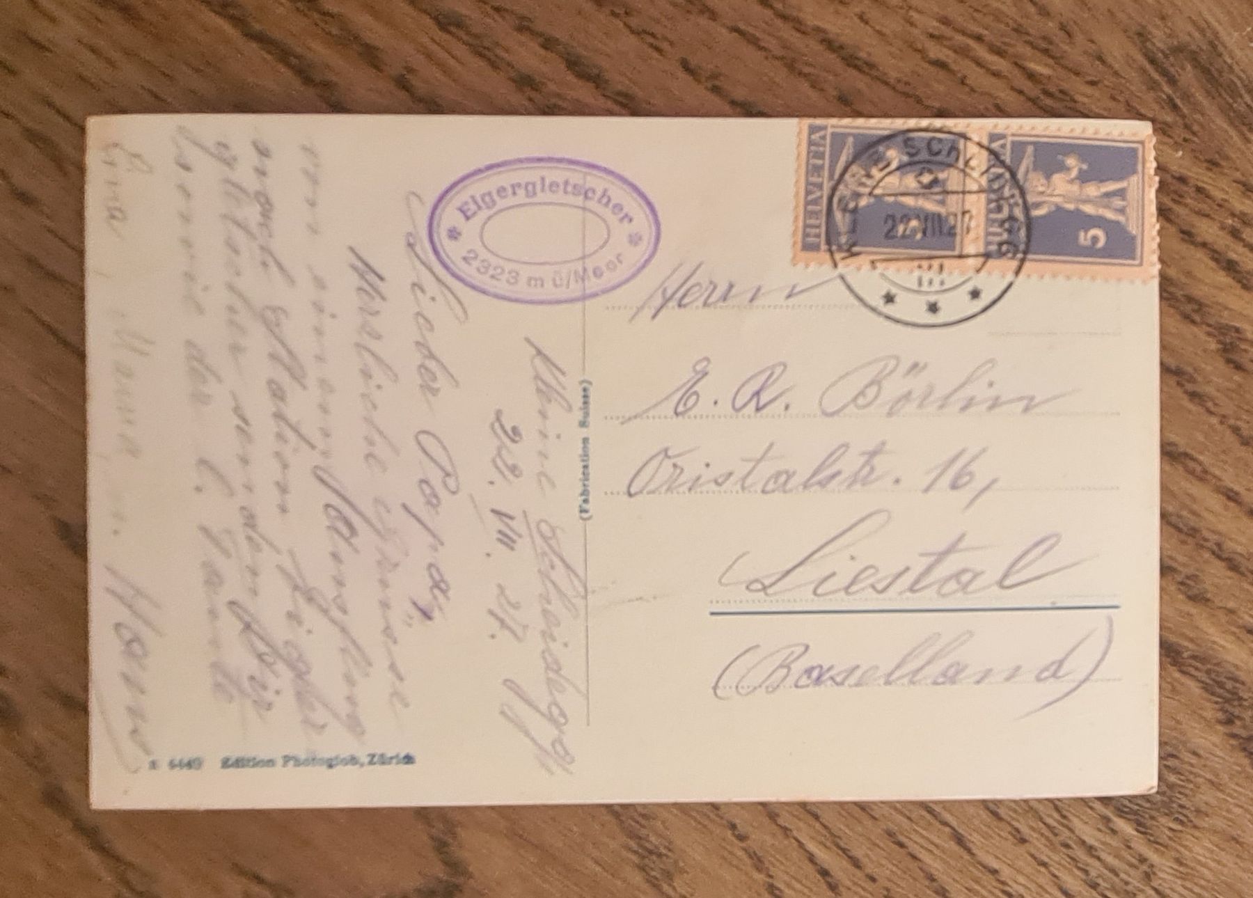 Cartoline postali: Jungfraubahn, Station Eigergletscher 1927 – Usato da Ebikon venduto da Donar50 1