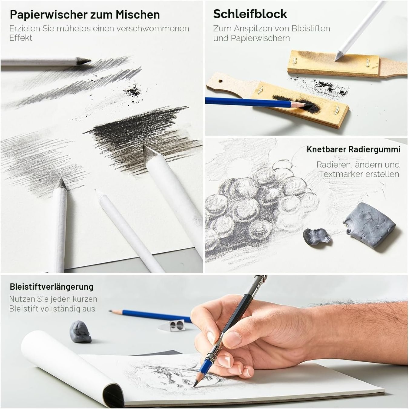 Matite, matite colorate & gessi: Zeichenset 116tlg Buntstifte Graphitstifte Aquarell – Nuovo e nell'imballaggio originale da St. Gallen venduto da sch_zsz7 3