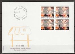 F1103 - FDC jour du timbre 2003 Berne bloc de quatre