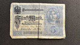 Banknote 5 Mark Deutschland 1917