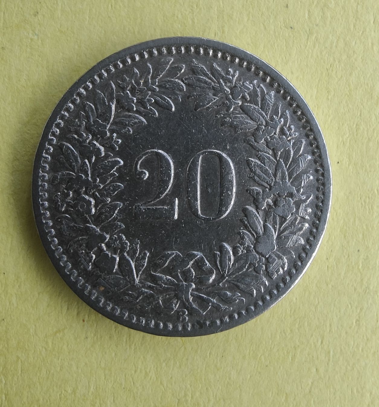 Tutti le monete: 20 Rappen 1919 – Usato da chur venduto da Hmars 1