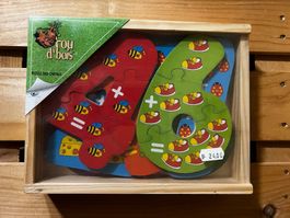 Fou d'bois Holz Zahlen Puzzle für Kinder, neuwertig!