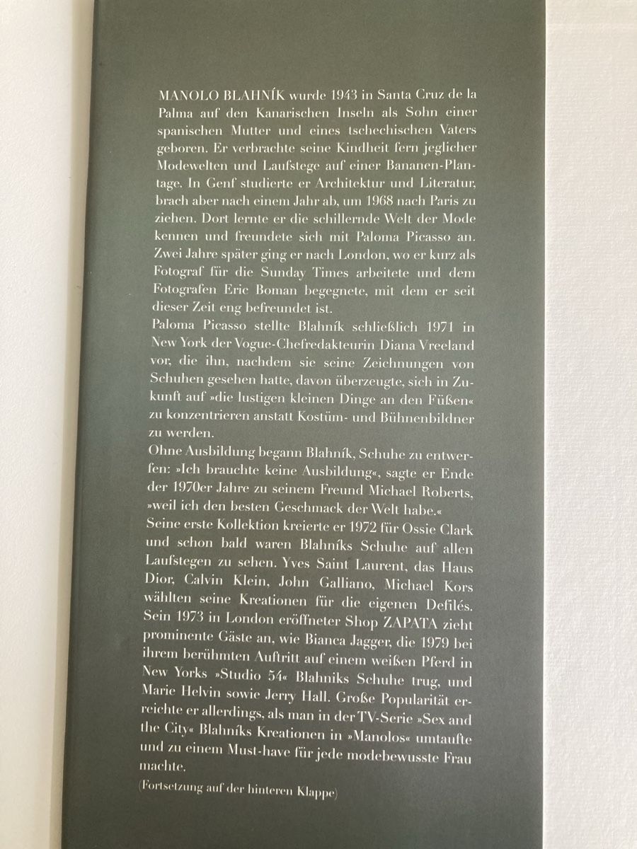 Libri: Manolo Blahnik - Eric Bomann - Buch - Neuwertig – Nuovo (secondo la descrizione) da Zwingen venduto da Kult2000 8