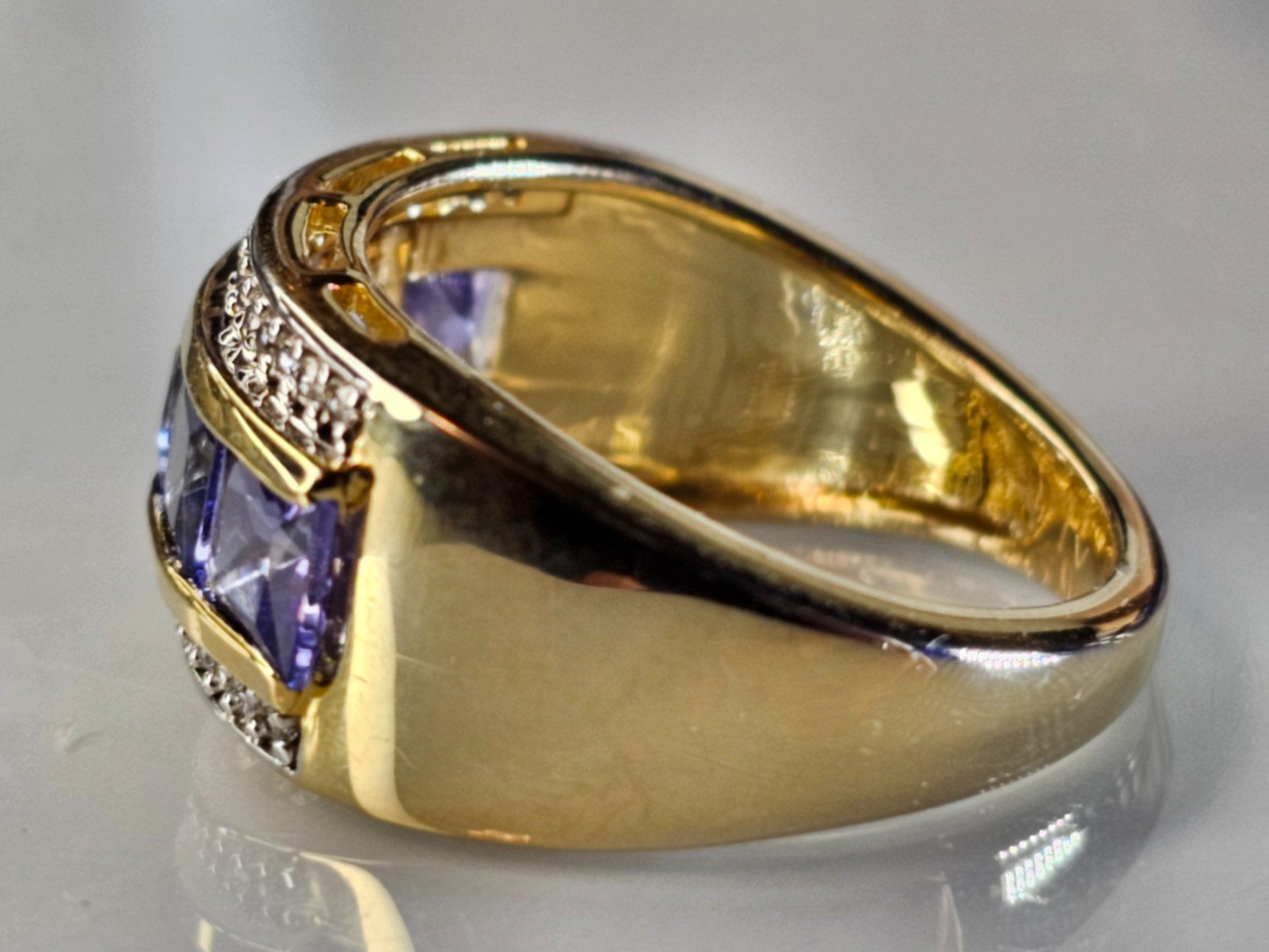 Ringe: Tansanit  925 Silber Gold Edelstein Silberring Ring vg blau – Neu (gemäss Beschreibung) aus Riedt b. Erlen von Gottestraene 4