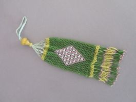 Vintage Perlbeutel mit Blumenmuster