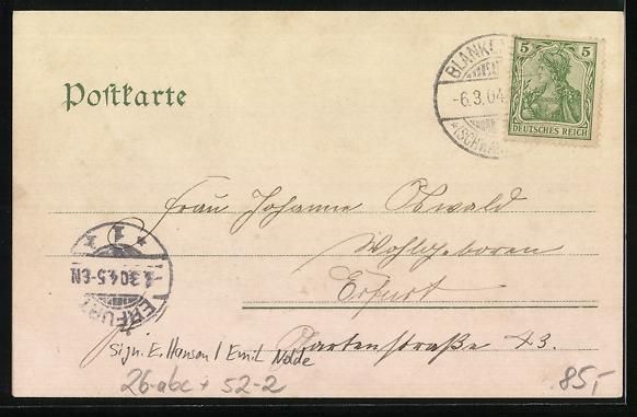 Cartoline postali: sign. E. Hansen / Emil Nolde: Schöne Be – Usato da Berlin venduto da bartko-reher 1