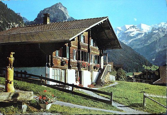 Cartoline postali: KIENTAL Neuer Dorfbrunnen – Usato da Jona venduto da philajona