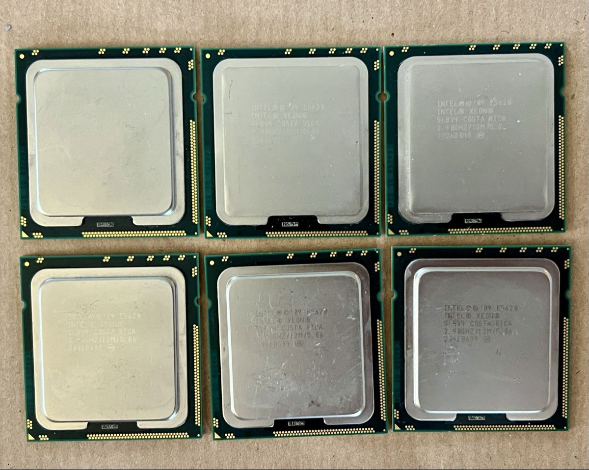 Intel Elektronikbauteile: 6 x Intel Core Xeon E5620 2.4GHz 12MB – Gebraucht aus Lausanne von William7