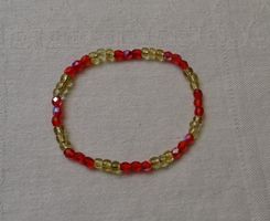 ***TOP*** Armband Perlen Rot-Gold ***TOP***