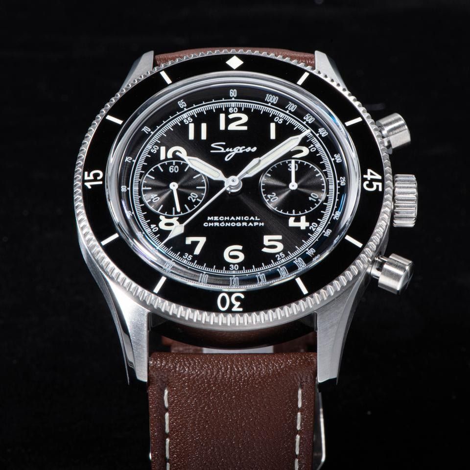 Orologi: Sugess Chronograph Mechanisch Fliegeruhr – Nuovo (secondo la descrizione) da Suhr venduto da ChronixChronometer 4