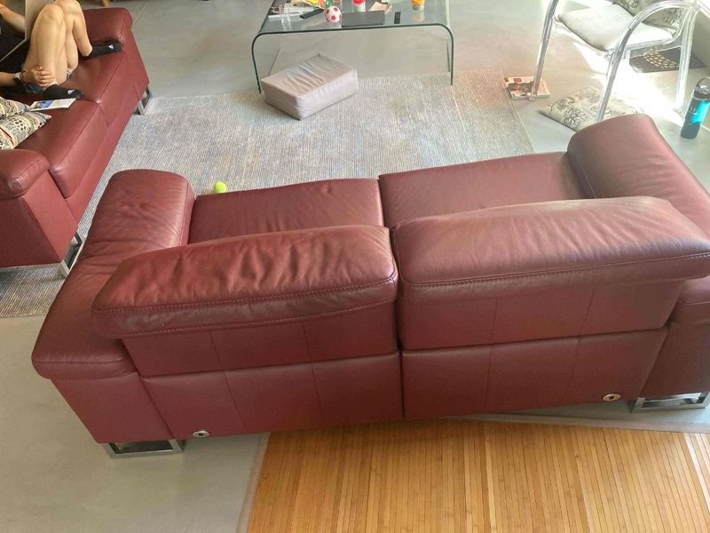 Divani: Vente canapé relax en cuir bordeaux – Usato da Areuse venduto da jom_m62z 1