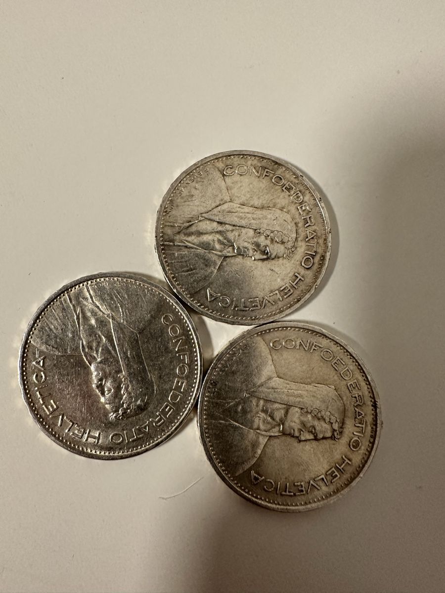 Tutti le monete: 3X Silber Münzen 5 Franken  – Usato da Horw venduto da Try_q79n 1